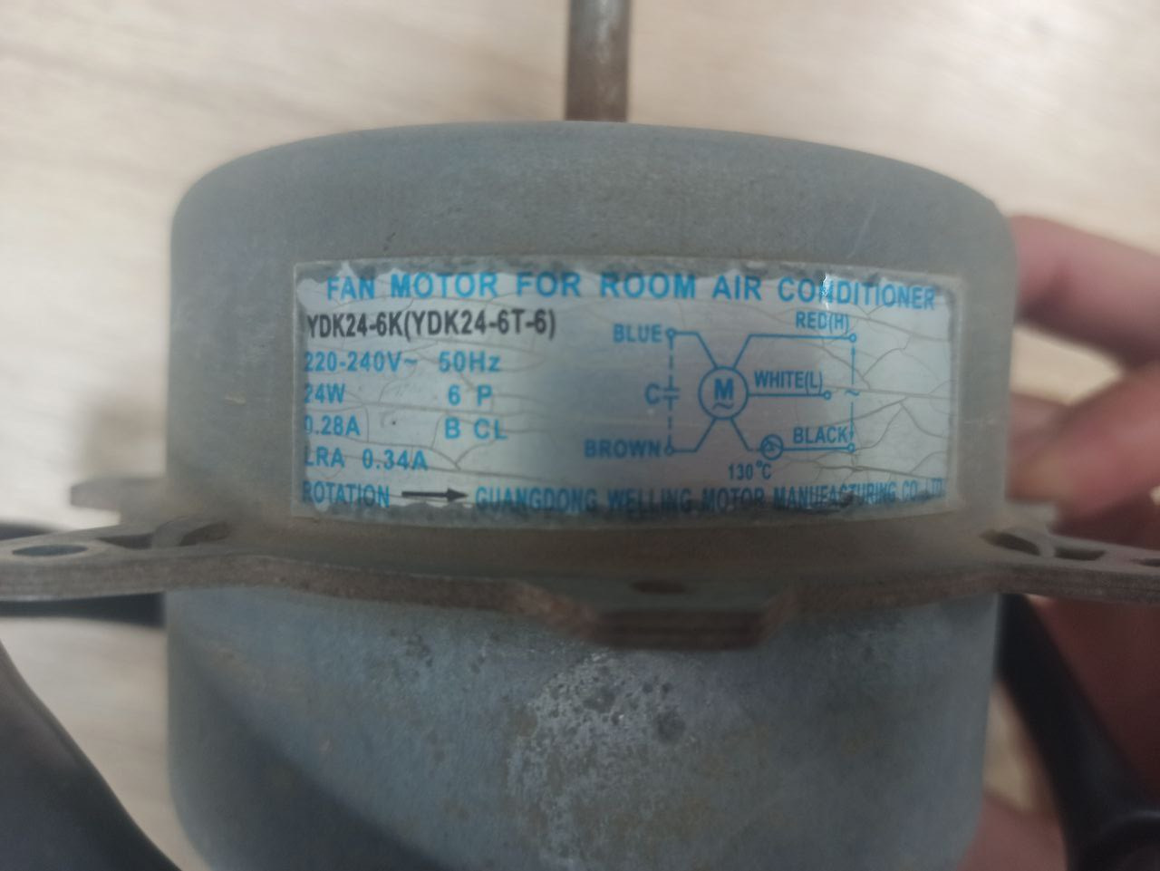 Купить Б/У Мотор наружного блока кондиционера Idea ISR-09AR0N1 / YDK24-6K(YDK24-6T-6), 220-240V, 50Hz, 24W, 0.28A - цены в Севастополе