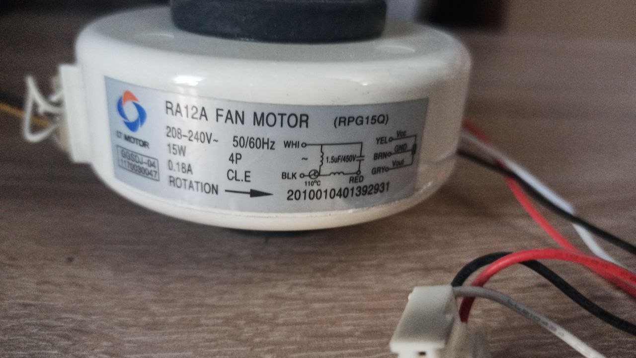 Купить Б/У Мотор внутреннего блока кондиционера NEXON NXE-9HC / RA12A, 208-240V, 15W, 0.18A, 50/60Hz - цены в Севастополе