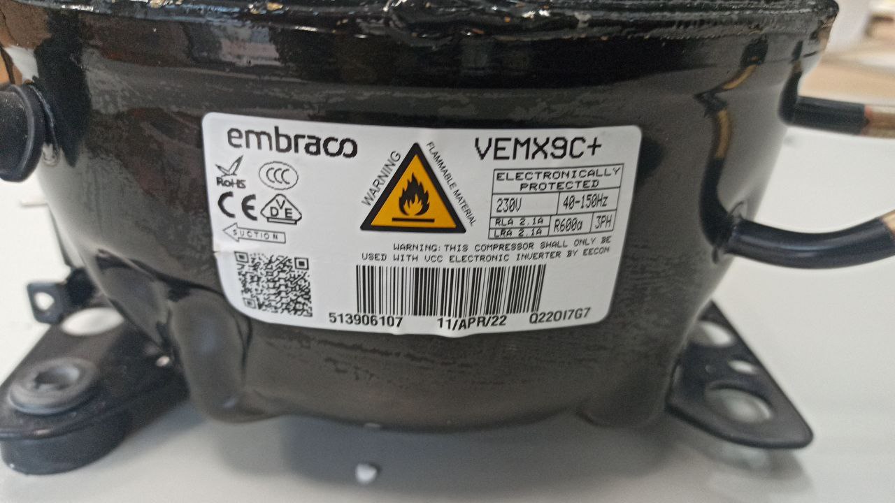 Купить Компрессор холодильника, оригинал Haier 0060705680E / VEMX9C / R600A / HB18FGWAAARU, HB18FGSAAARU - цены в Севастополе